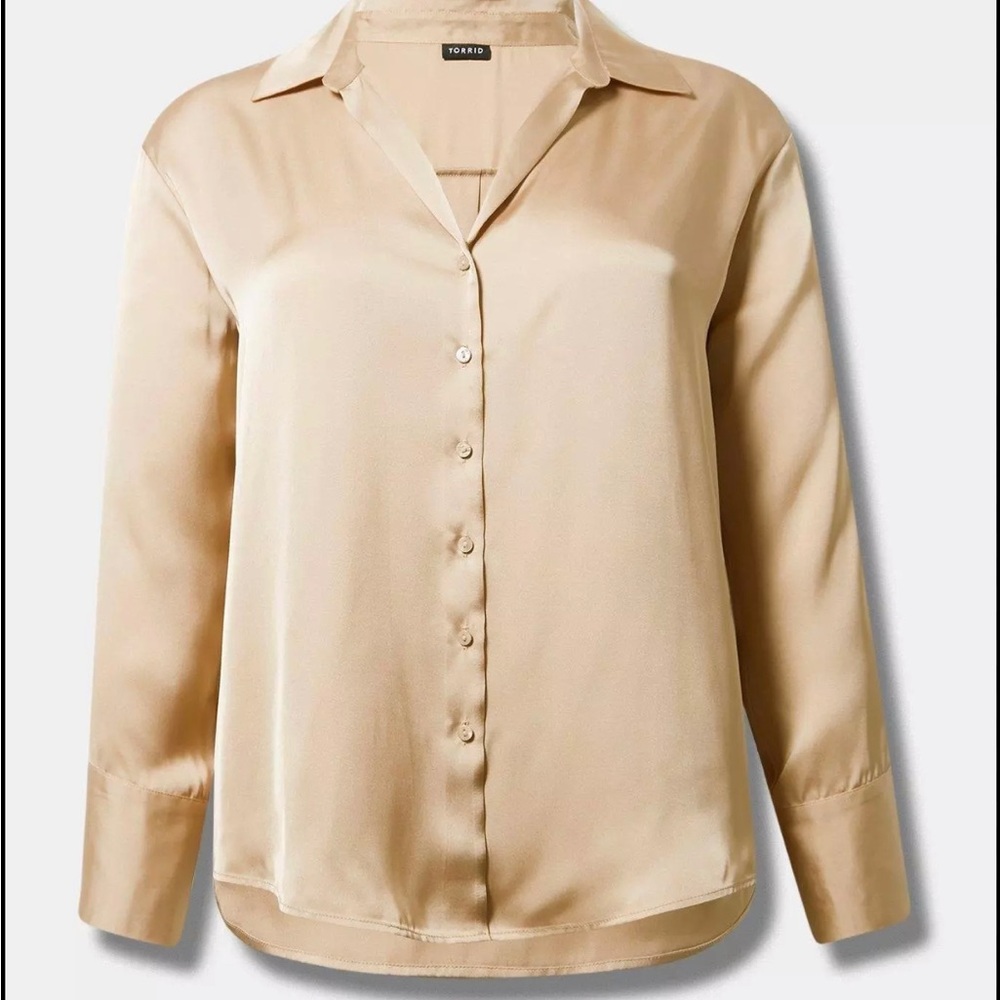 Torrid Satin Button Down